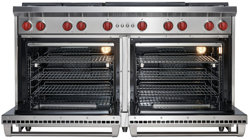 Wolf 60 In. Stainless Steel Gas Range With 6 Burners And Infrared Dual Griddle