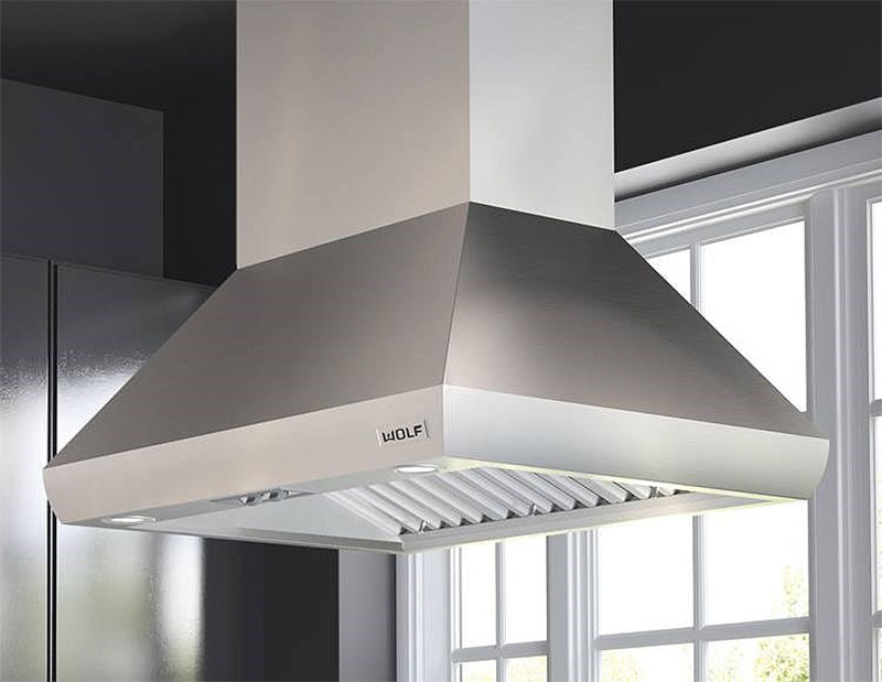 Wolf 36 Stainless Steel Pro Island Hood