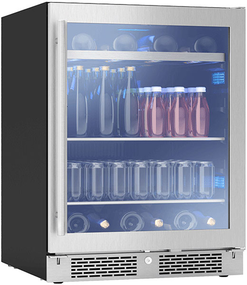 Zephyr Presrv 5.1 Cu. Ft. Single Zone Beverage Cooler 24-Inch Wide ADA in Stainless Frame