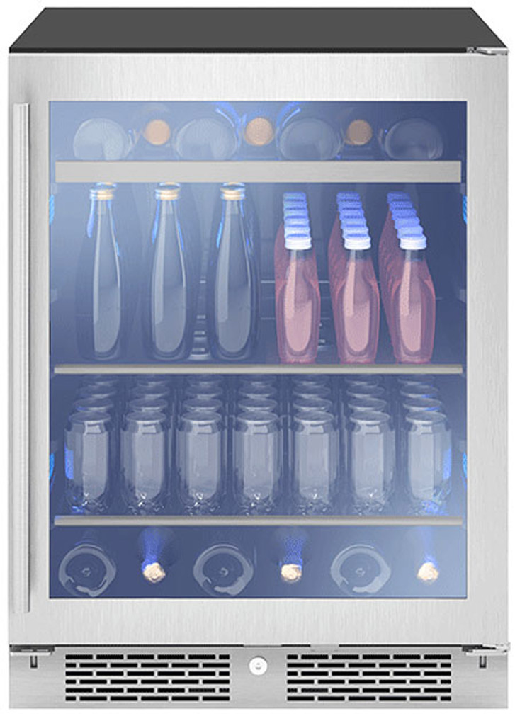 Zephyr Presrv 5.1 Cu. Ft. Single Zone Beverage Cooler 24-Inch Wide ADA in Stainless Frame