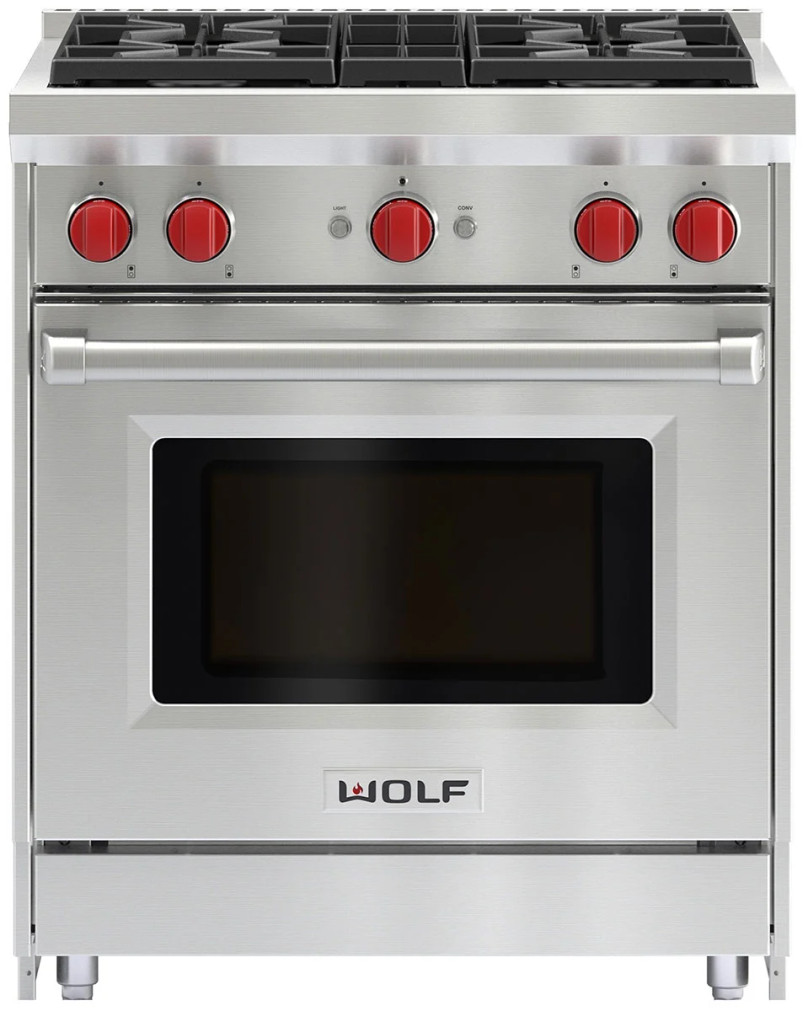 Wolf 30 In. Stainless Steel Liquid Propane Gas Range
