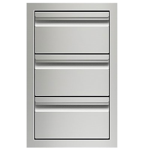 Wolf 13 Stainless Steel Triple Drawer Storage