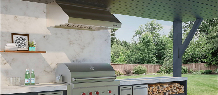 Wolf 48 Stainless Steel Outdoor Pro Wall Hood