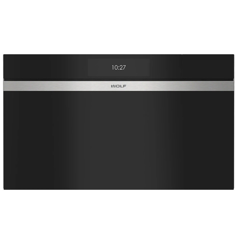 Wolf M Series Contemporary 30 Black Handleless Convection Steam Oven