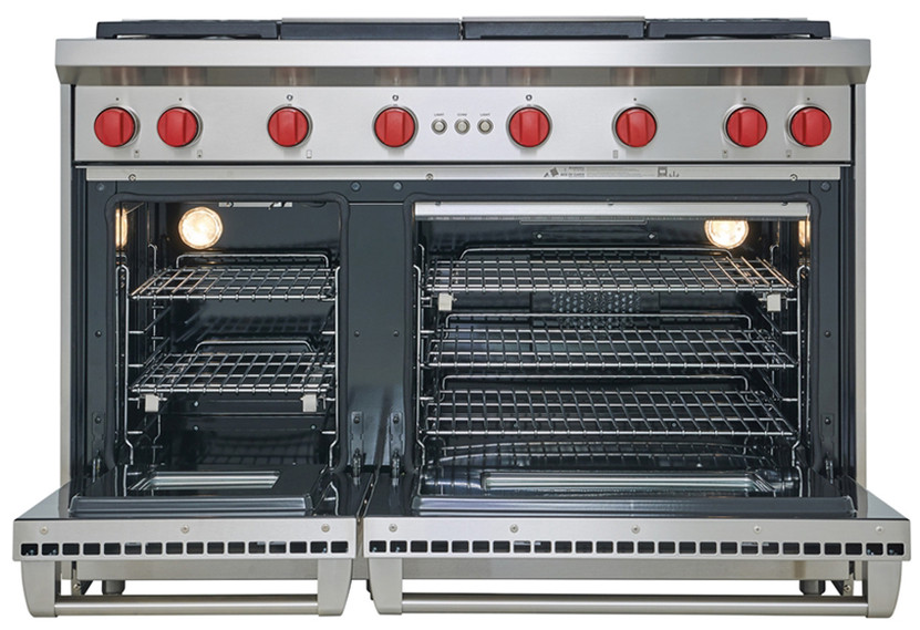 Wolf 48 In. Stainless Steel Gas Range With 6 Burners And Infrared Griddle