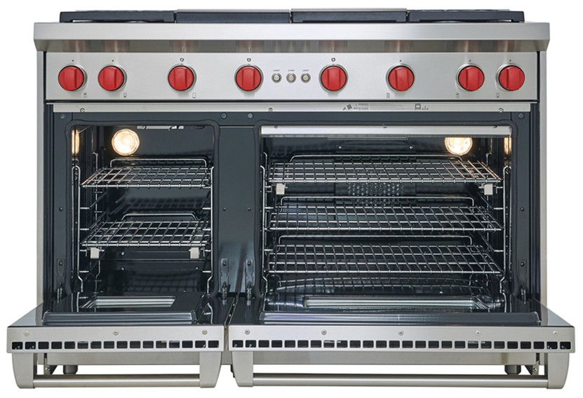 Wolf 48 In. Stainless Steel Liquid Propane Gas Range With 6 Burners And Infrared Griddle