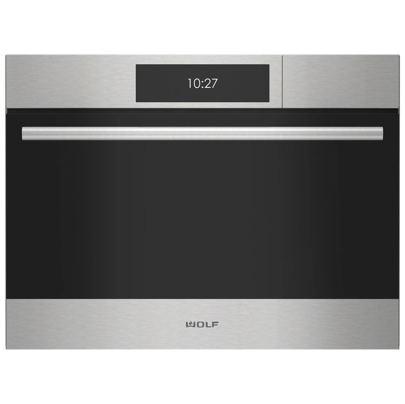 Wolf E Series Transitional 24 Stainless Steel Convection Steam Oven - Plumbed