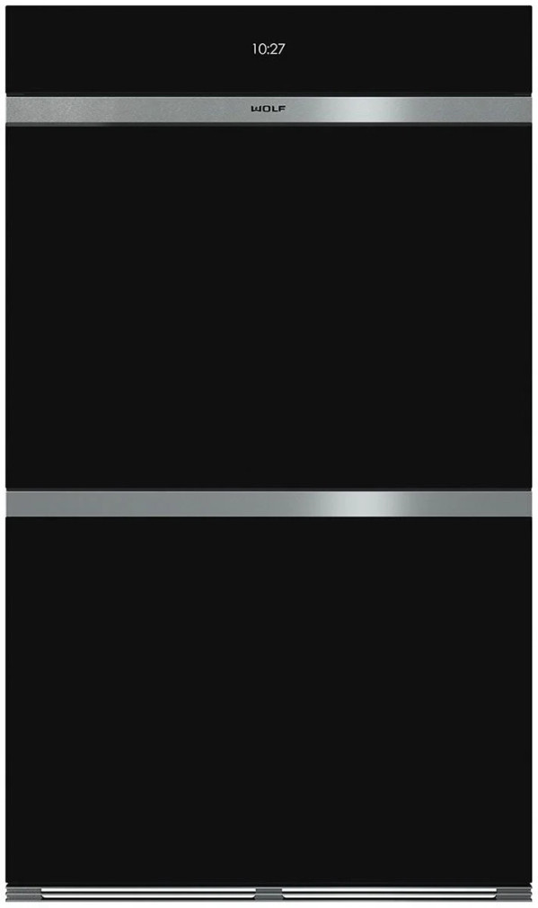 Wolf M Series Contemporary 30 Black Glass Built-In Double Oven