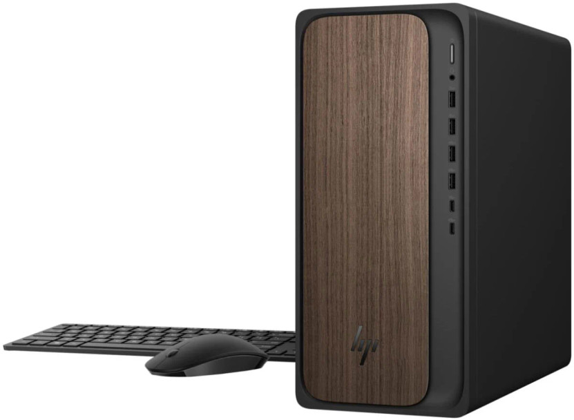 HP OmniDesk Desktop Intel Core Ultra 7 265 32GB RAM 2TB SSD in Dark Wood