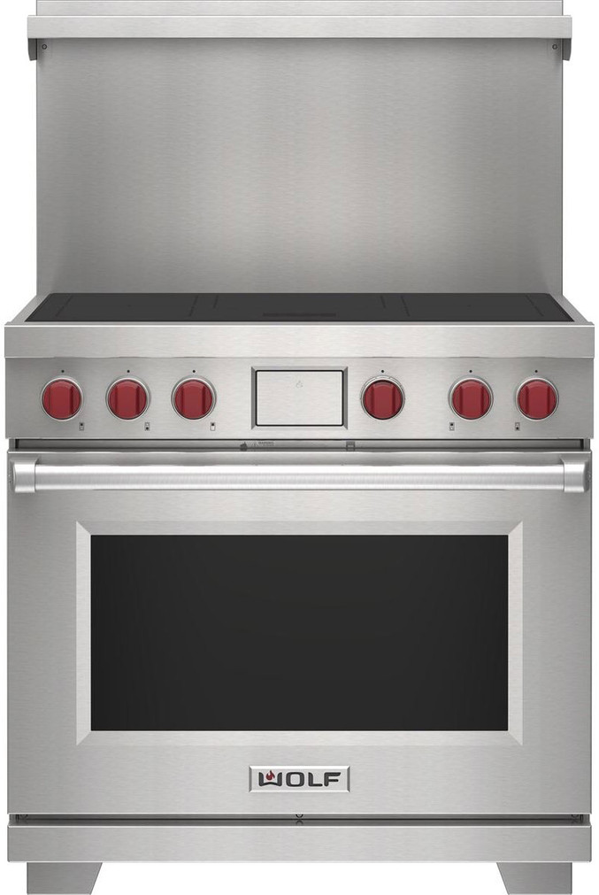 Wolf 36 x 20 Range Riser with Shelf in Stainless Steel