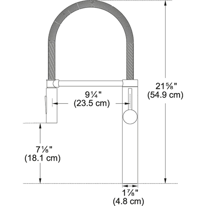 Franke Pescara Polished Chrome Semi-Pro XL Kitchen Faucet