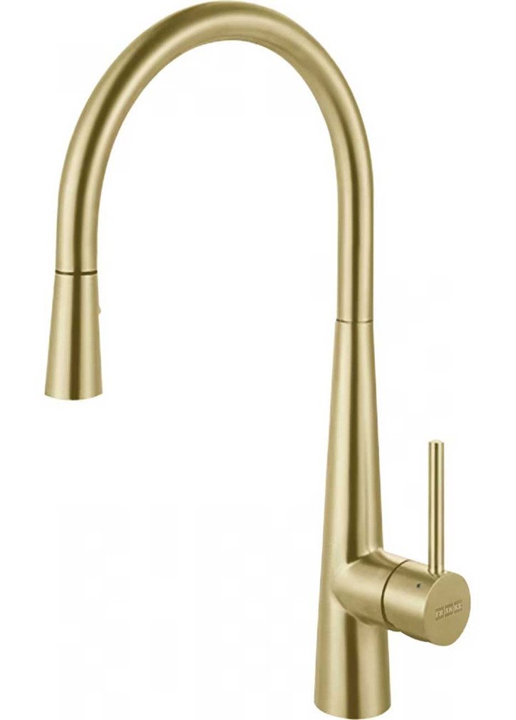 Franke Steel Pull-Down Kitchen Faucet in Gold