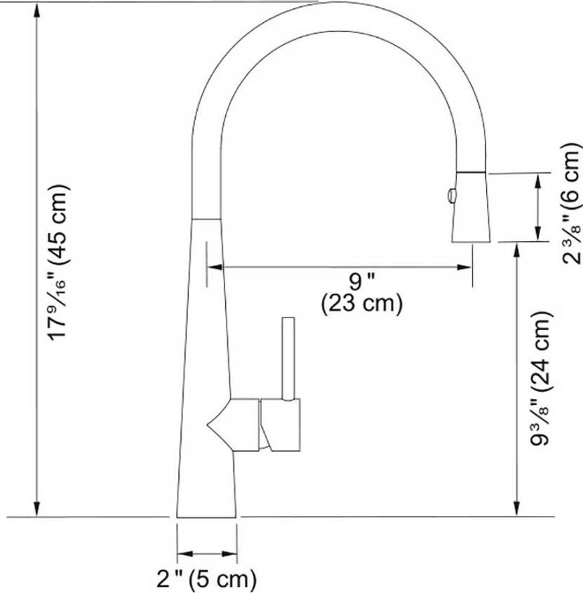 Franke Steel Pull-Down Kitchen Faucet in Gold