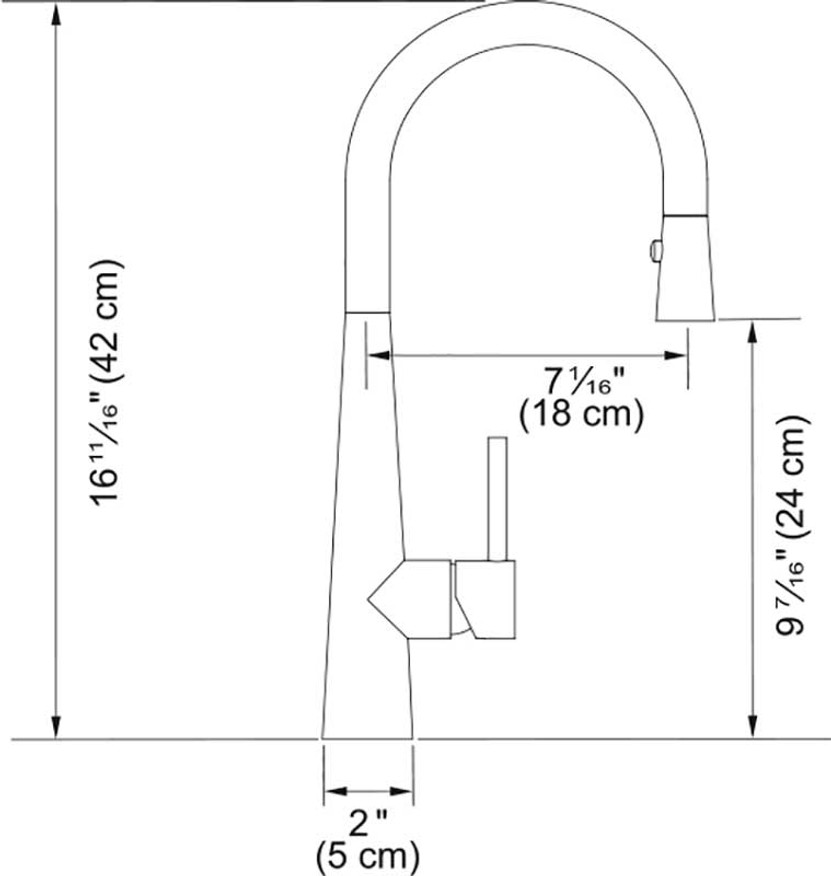 Franke Steel Industrial Black BarPrep Kitchen Faucet