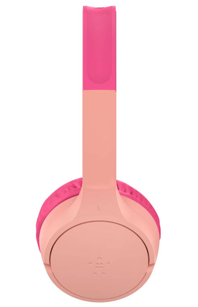 Belkin SoundForm Mini Headphones On-Ear Wireless for Kids in Pink
