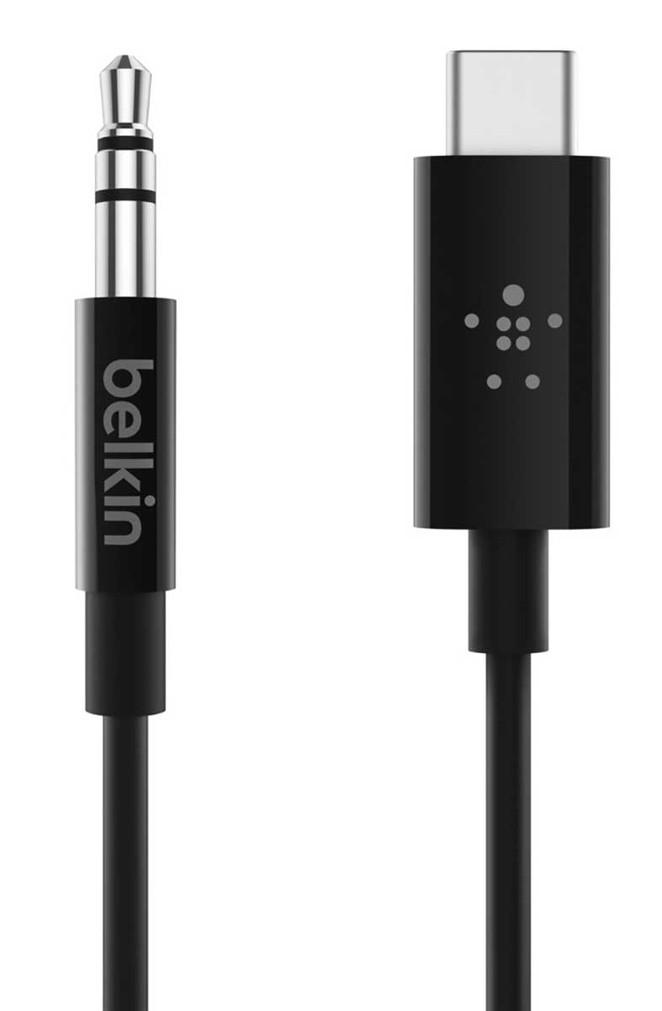 Belkin RockStar Black 3.5mm Audio Cable w USB-C Connector