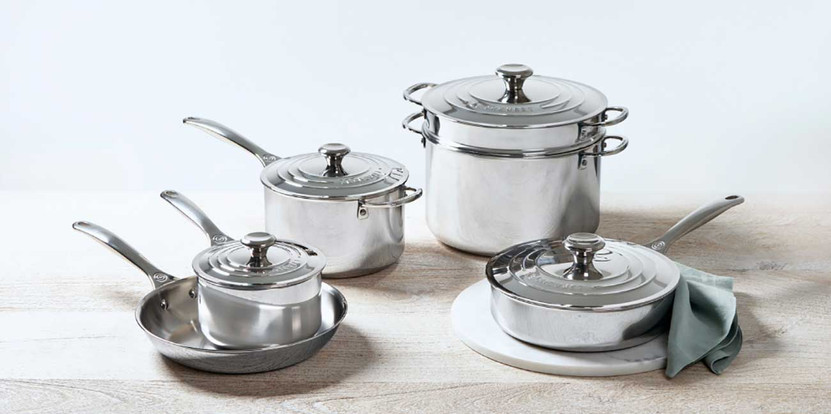 Le Creuset Stainless Steel 10 Piece Cookware Set