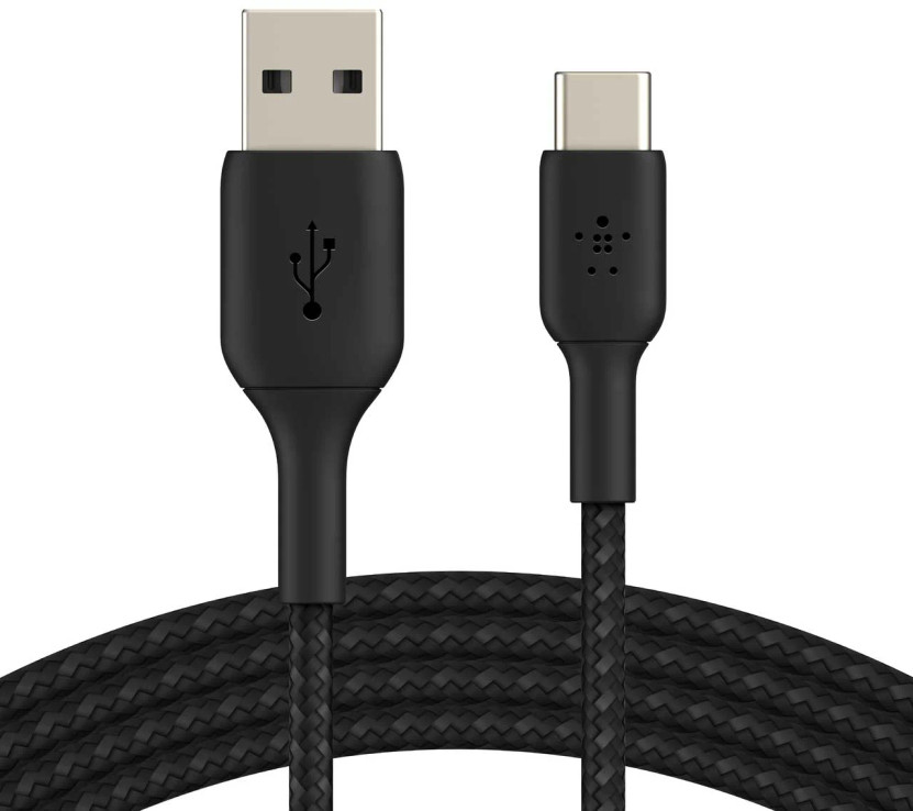 Belkin BoostCharge 3.3-Feet USB-C to USB-A Cable Braided in Black