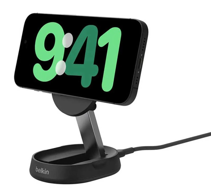 Belkin BoostCharge Convertible Magnetic Wireless Charging Stand with Qi2 15W in Black