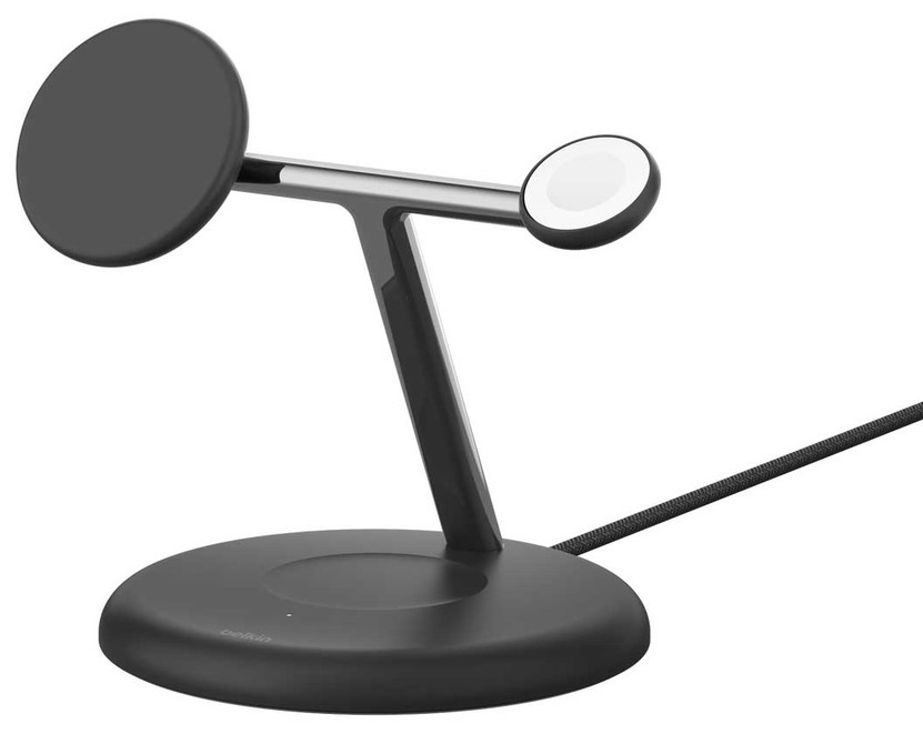 Belkin BoostCharge Pro 3-in-1 Wireless Magnetic Charging Stand with Qi2 in Black