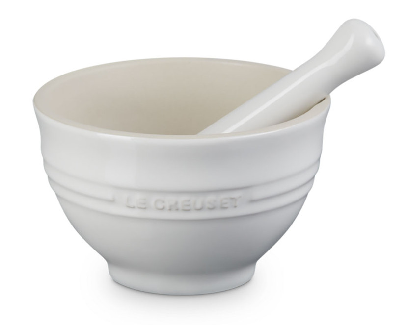 Le Creuset White Mortar  Pestle