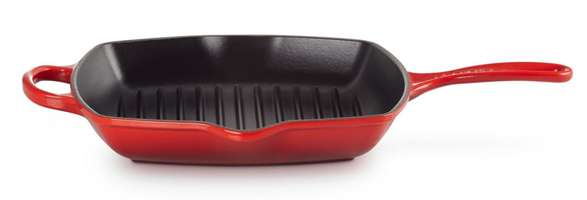 Le Creuset Signature 11.75 Cerise Square Skillet Grill