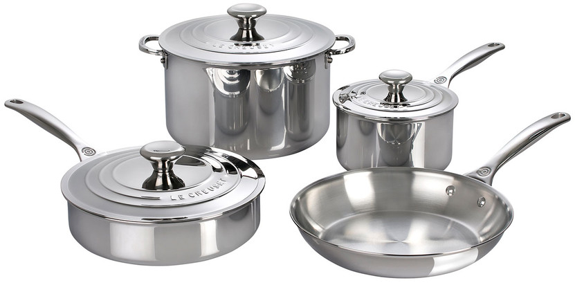 Le Creuset 7-Piece Stainless Steel Cookware Set