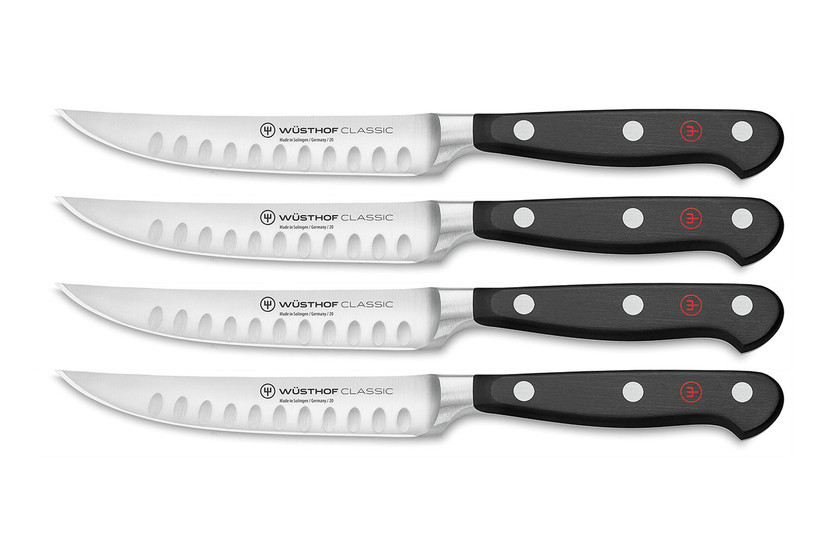Wusthof Classic 4 Piece Hollow Edge Steak Knife Set