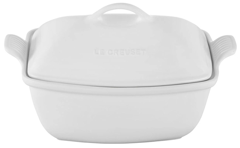 Le Creuset Heritage 4.5 Qt. Deep Covered Rectangular Baker In White