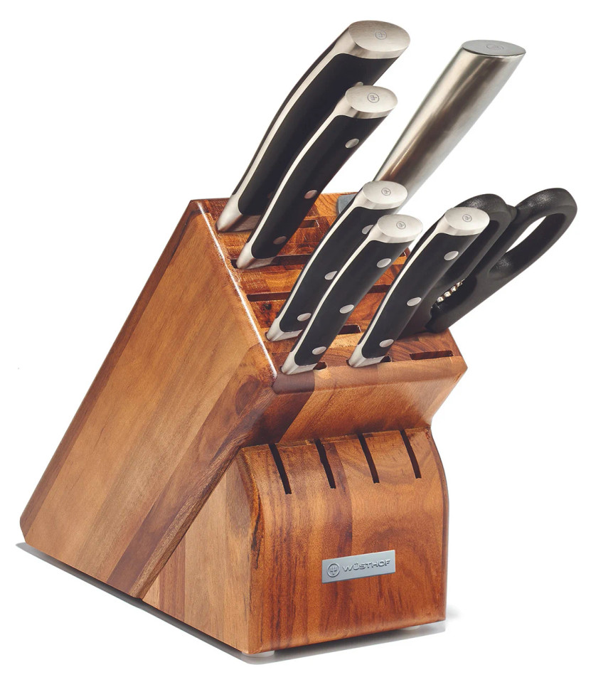 Wusthof Classic Ikon 8-Piece Acacia Knife Block Set