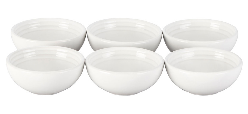 Le Creuset 2 Oz. Set of 6 Pinch Bowls in White