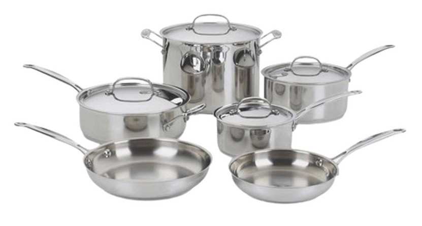 Cuisinart Chefs Classic 10-Piece Cookware Set in Stainless Steel