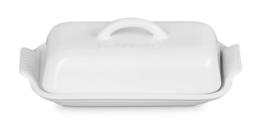 Le Creuset Heritage White Butter Dish