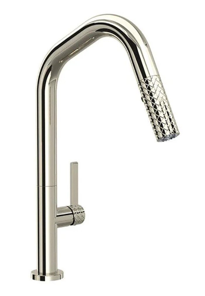 Rohl Tenerife Polished Nickel U-Spout Pull-Down Faucet