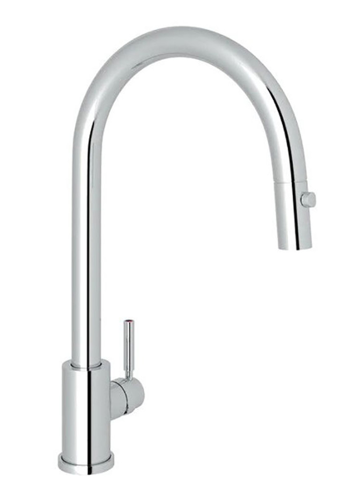 Rohl Perrin  Rowe Holborn Polished Chrome C-Spout Pull-Down Faucet