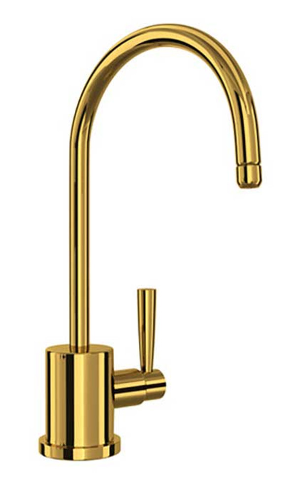 Rohl Perrin  Rowe Holborn C-Spout Filter Faucet in Unlacquered Brass