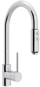 Rohl Pirellone Polished Chrome Pull-Down Kitchen Faucet