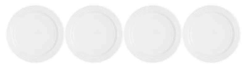 Le Creuset Vancouver Dinner Plates in White Set of 4