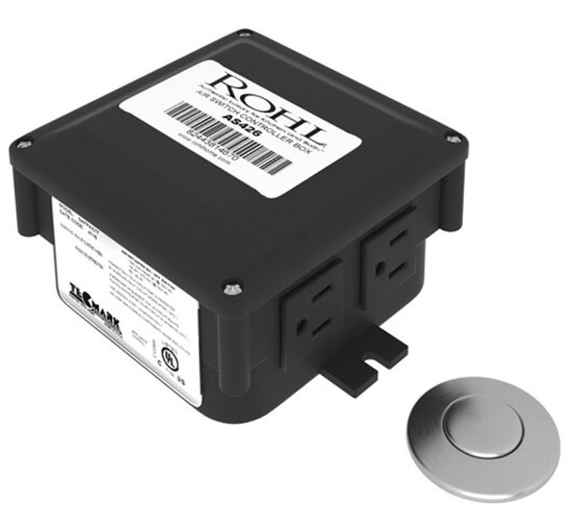 Rohl Stainless Steel Air Activated Switch Button With Control Box For Waste Disposal