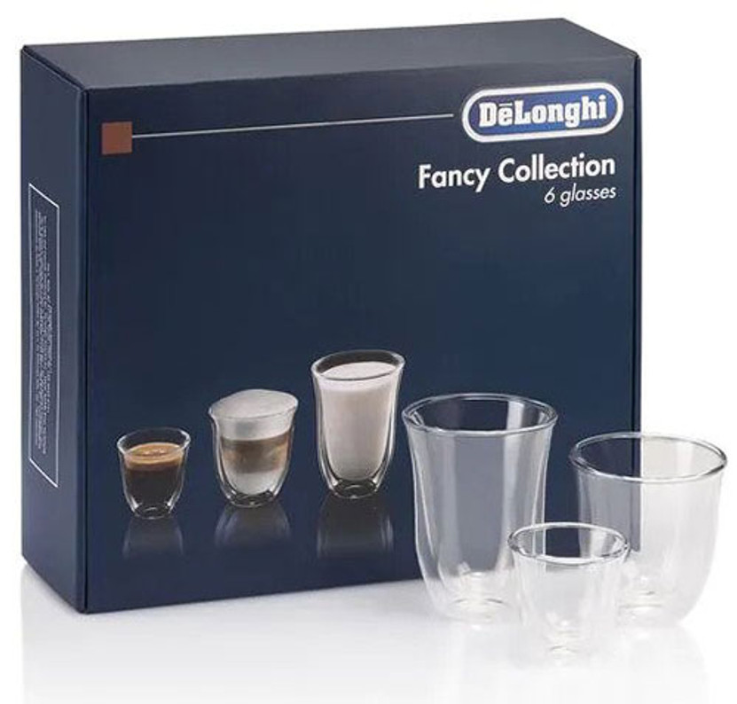 DeLonghi Fancy Collection Set Of 6 Glass Gift