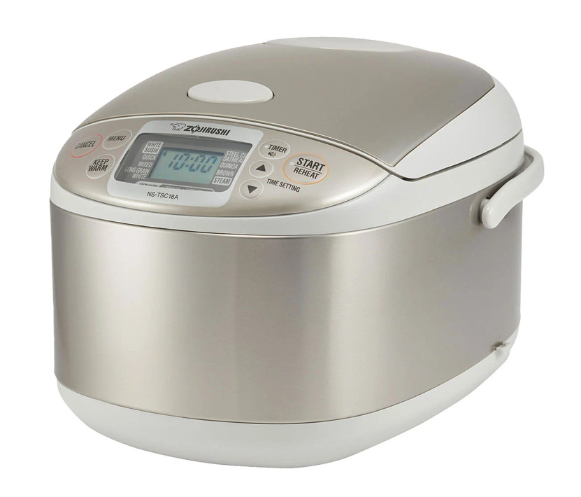 Zojirushi Micom Stainless Gray 10 Cups Rice Cooker  Warmer