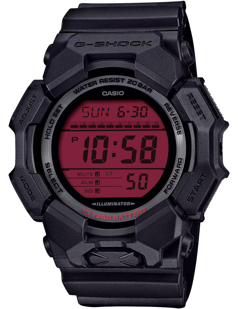 G-Shock Digital GD-010 Series Watch 51.9mm with Red Digital Dial