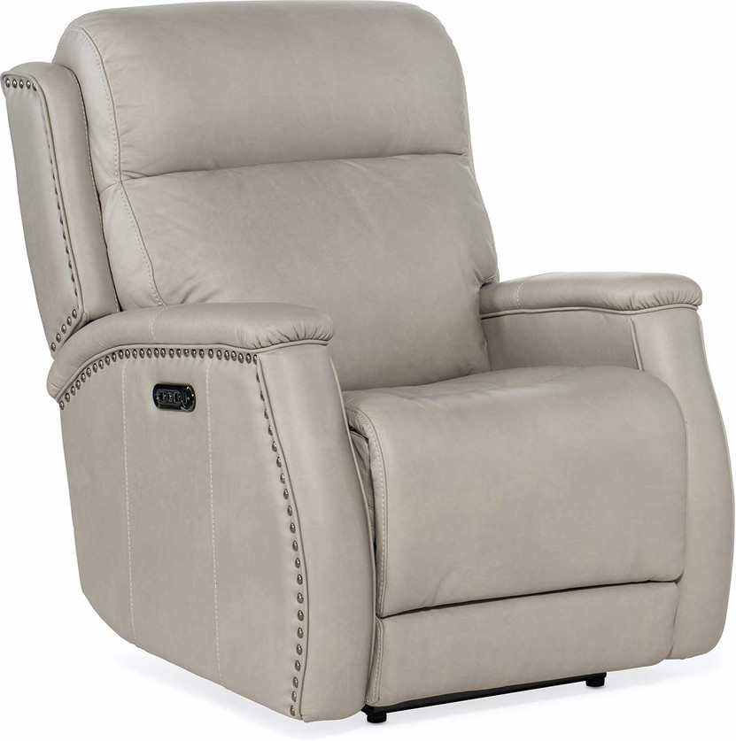 Hooker Furniture Living Room Rhea Leather Zero Gravity Power Recliner w Power Headrest