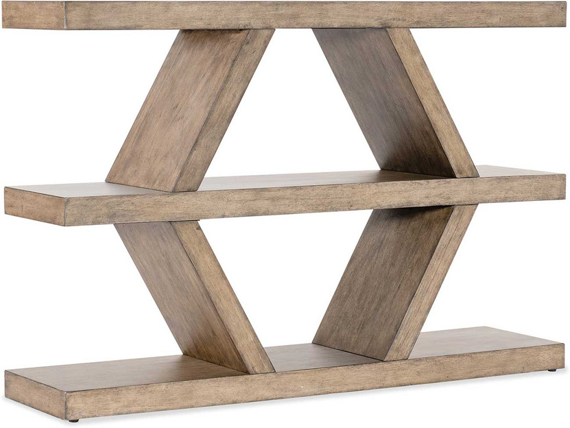 Hooker Furniture Commerce and Market Geo Lines Console in Light Natural Wood