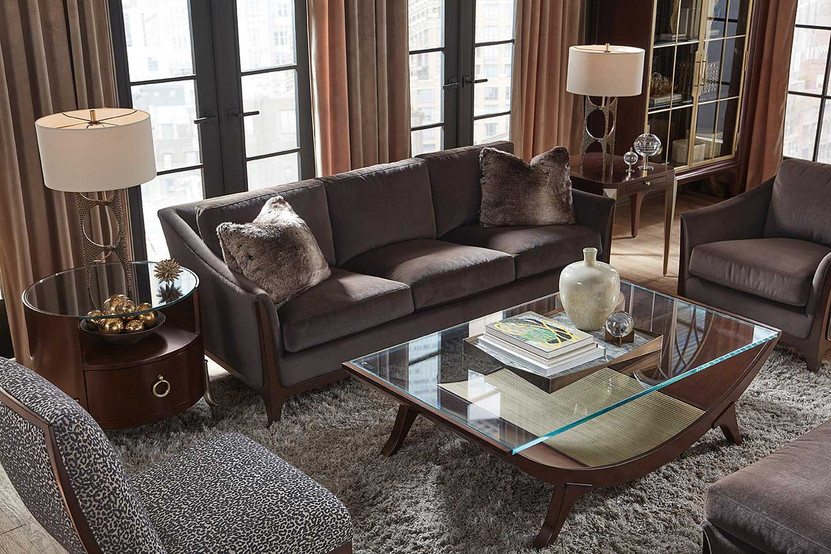 Hooker Furniture Sophia Sofa in Merrimac Mink