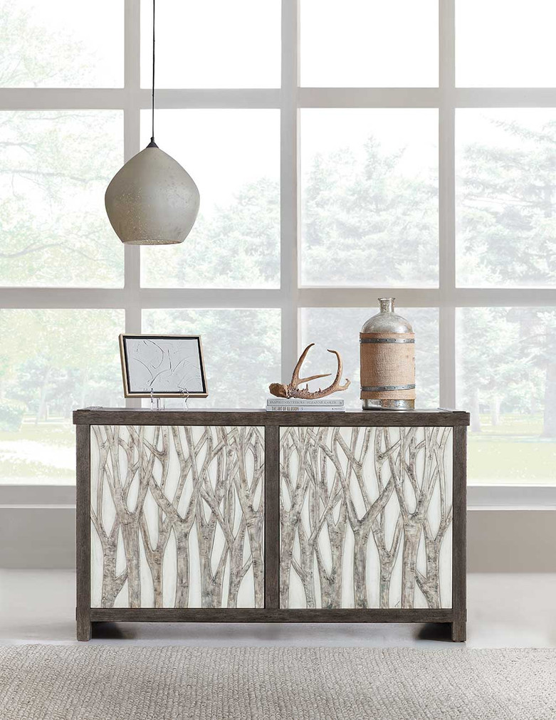 Hooker Furniture Aspen Grove Door Chest in Dark Wood