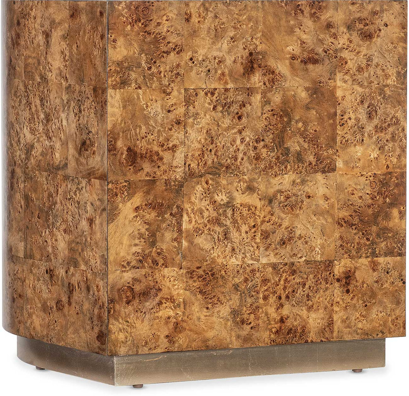Hooker Furniture Melange Burlesque Accent Table in Mappa Burl Veneers