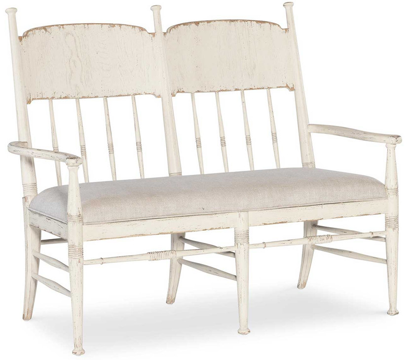 Hooker Furniture Americana Dining Bench in Daisy and Biscuit Fabric