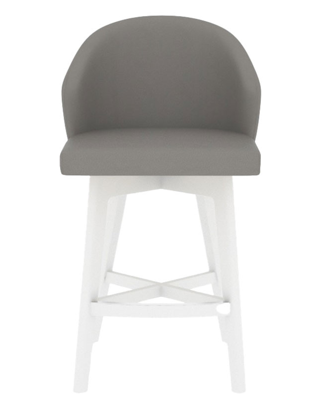 Canadel Downtown Swivel Counter Stool 8139 in Dove White XW Faux Leather