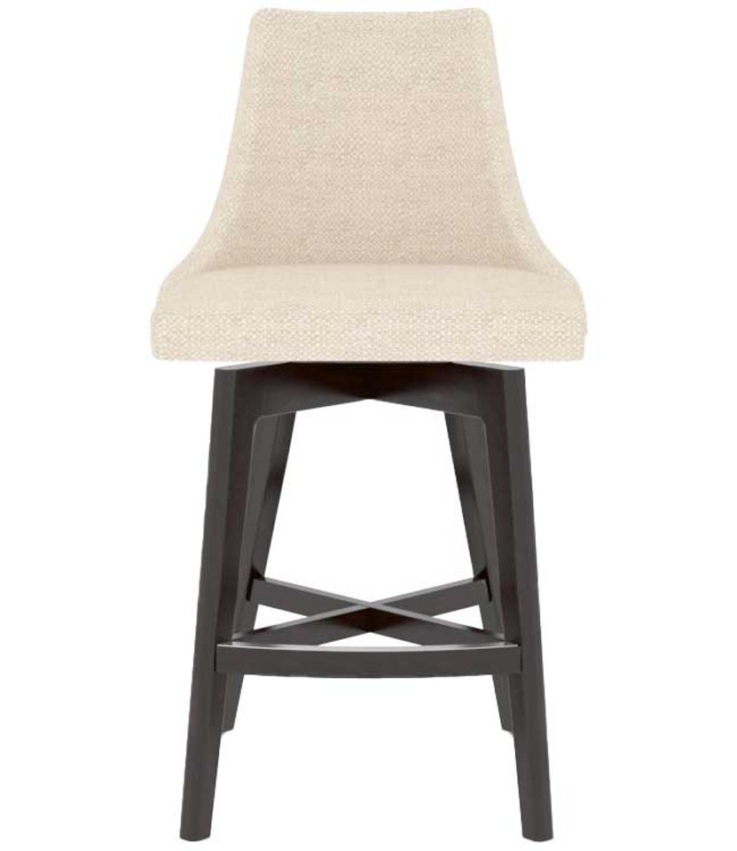 Canadel Downtown Swivel Dining Stool 8141 in Ebony Washed 6K Sunbrella